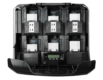 Datacard CD800 multi-hopper input tray with six hoppers