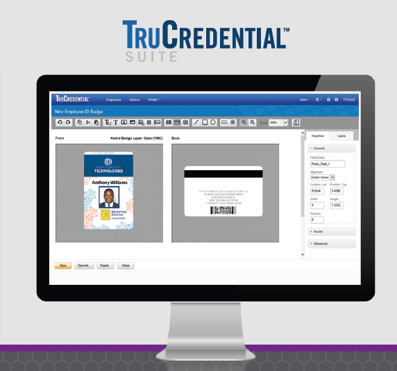 TruCredential logo and computer screenshot